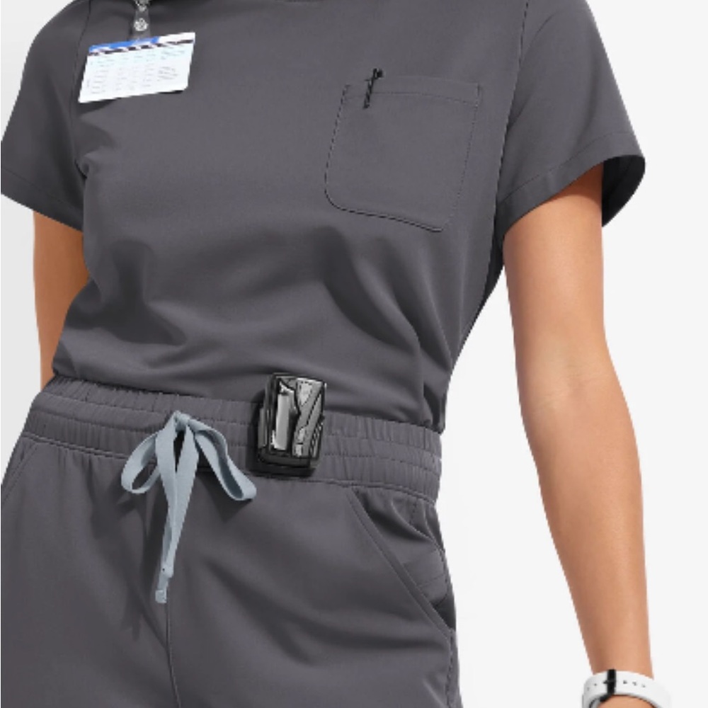 Resurge Pewter Short Sleeve Scrub Set with pants